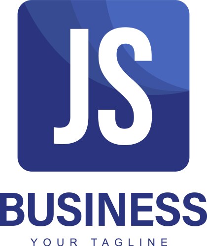 Js initial a logo design with abstract style vector image