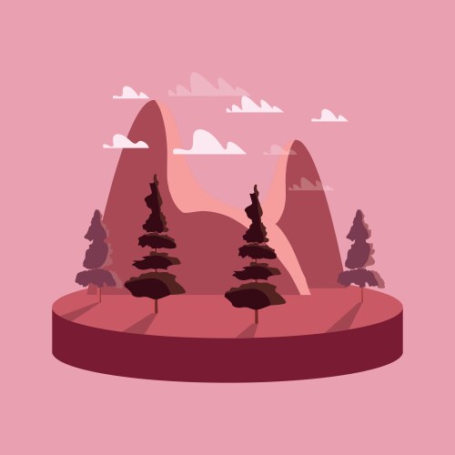 Sunset landscape design Royalty Free Vector Image