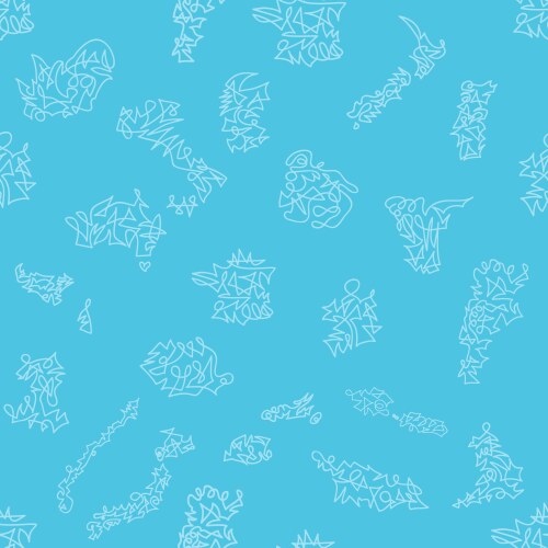 Pattern in colors palette of pool c with abstract vector image