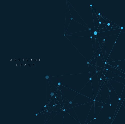 Technology network connect with points and lines vector image