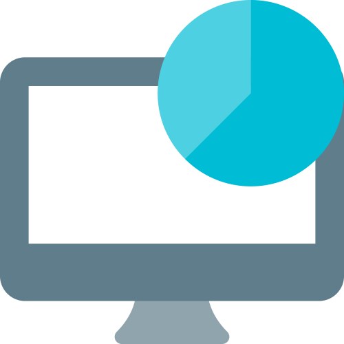 Displaying data visually in circular graph format vector image