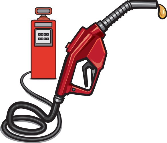 Gasoline fuel nozzle Royalty Free Vector Image