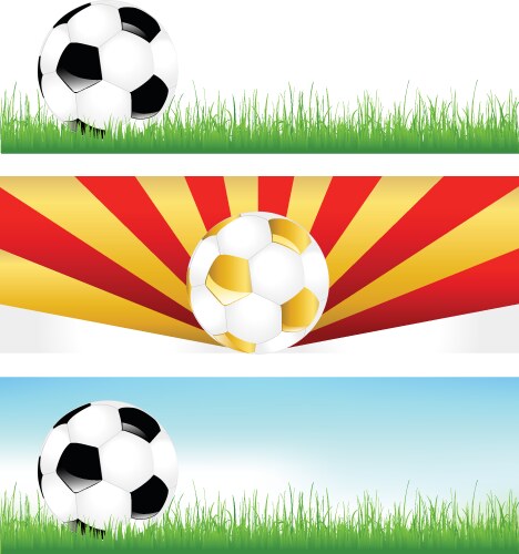 Background with soccer balls Royalty Free Vector Image