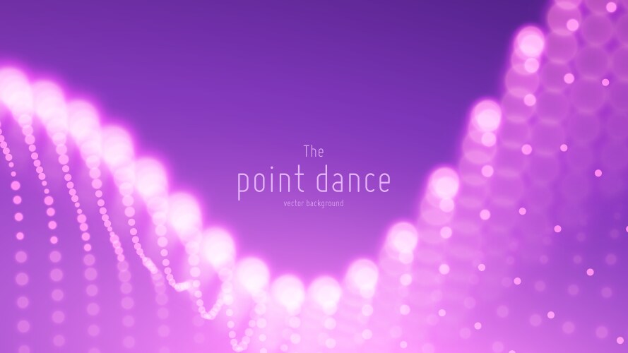 Abstract violet particle wave points array vektorbild
