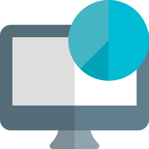 Displaying data visually in circular graph format vector image