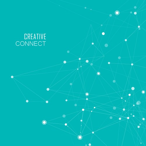Technology network connect with points and lines vector image