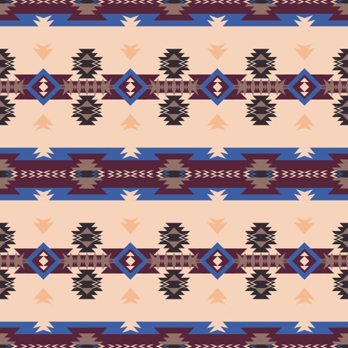 Native american indian aztec geometric seamless Vector Image