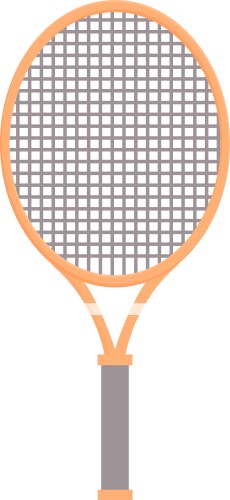 Tennis racket standing up with strings and handle vector image