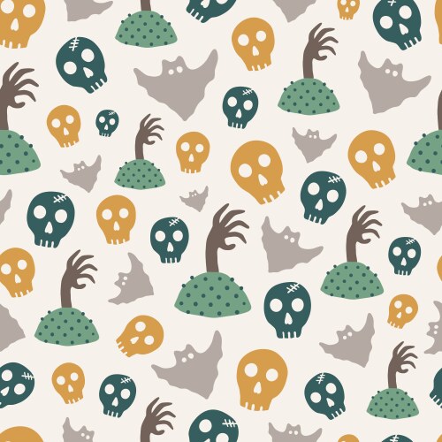 Spooky Halloween Pattern Vector Image