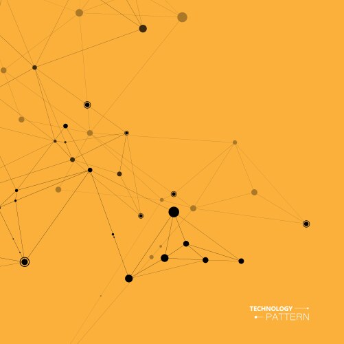 Technology network connect with points and lines vector image