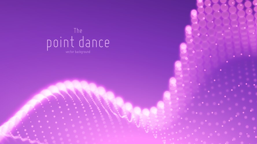 Abstract violet particle wave points array vektorbild