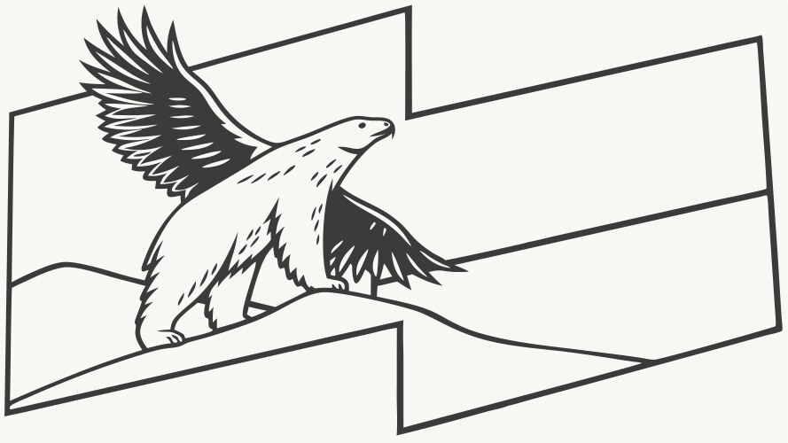 Eagle in dynamic flight design generative ai vector image