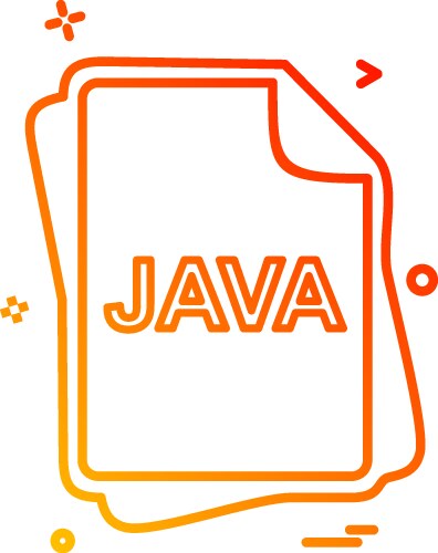 Java file type icon design vector image