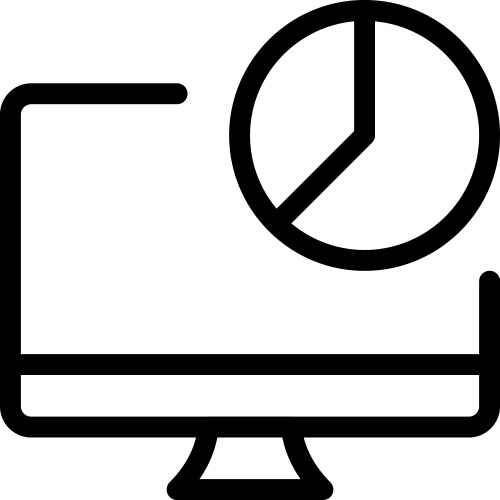 Displaying data visually in circular graph format vector image