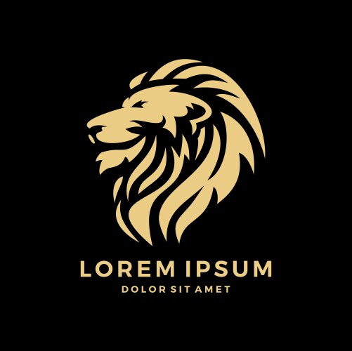 Lion Head Logo - Regal Pride Vector Image