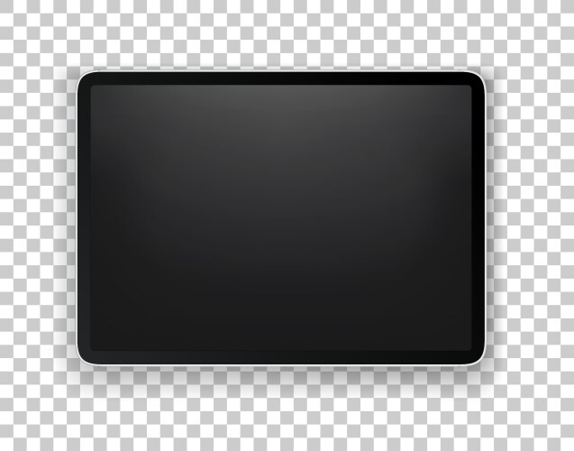 realistic modern tablet layered mock-up isolated vector image