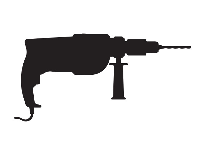 Drill silhouette art Royalty Free Vector Image