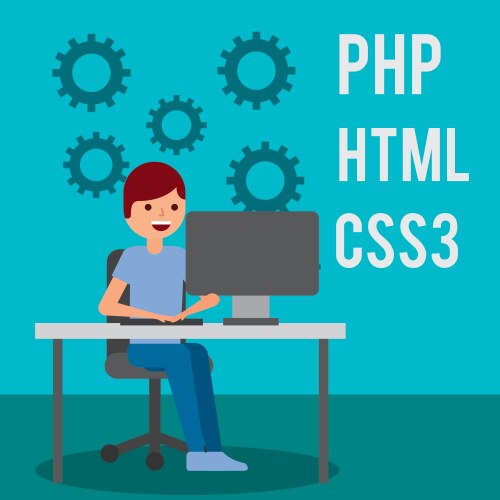 Program coding website vektorbild