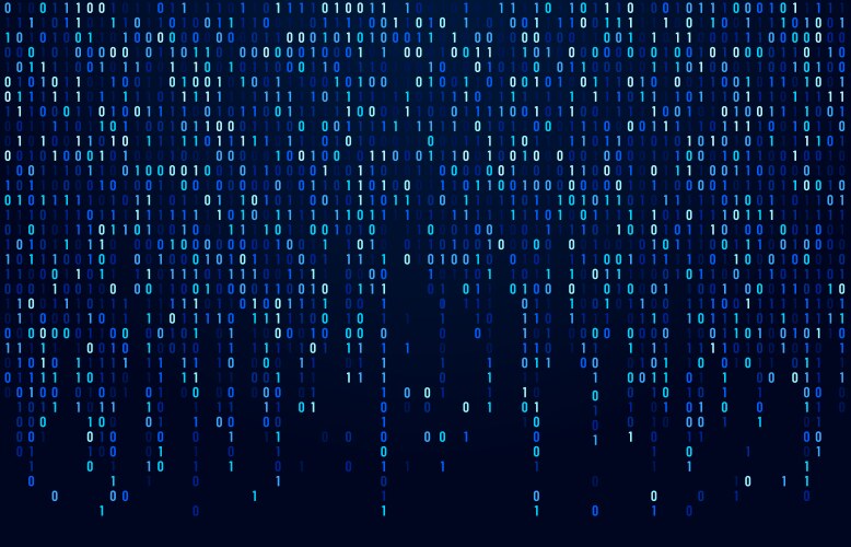 Binary code stream digital data codes hacker vector image