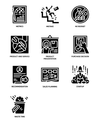 customer validation icons set vector image