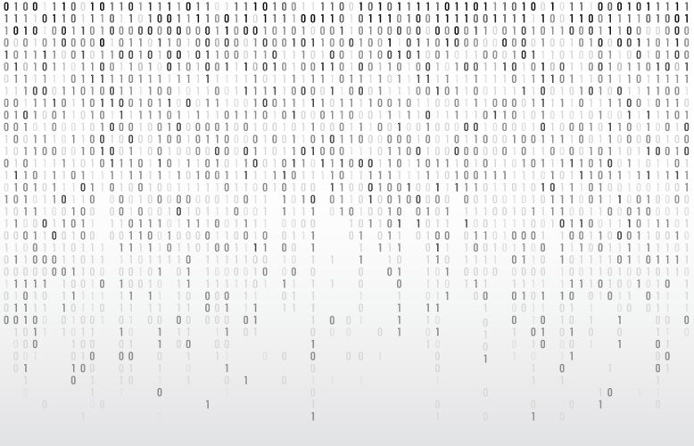 Digital binary code computer matrix data falling vector image