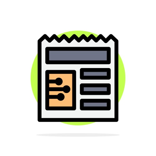 Document basic ui abstract circle background flat vector image