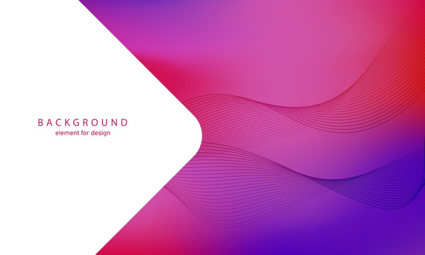 Abstract gradient background wave element vector image