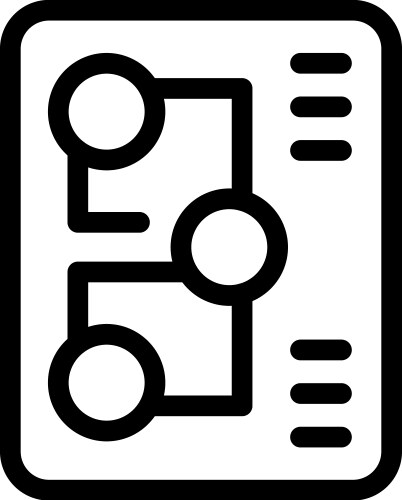 Tablet showing algorithm for machine learning vector image
