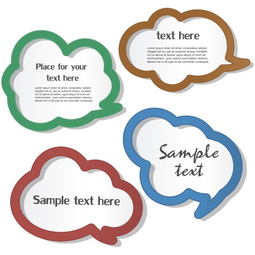 High detailed of speech bubble concept Royalty Free Vector