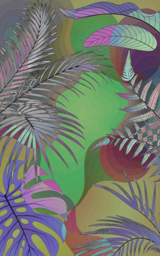 drawing nature leaf rainforest vector