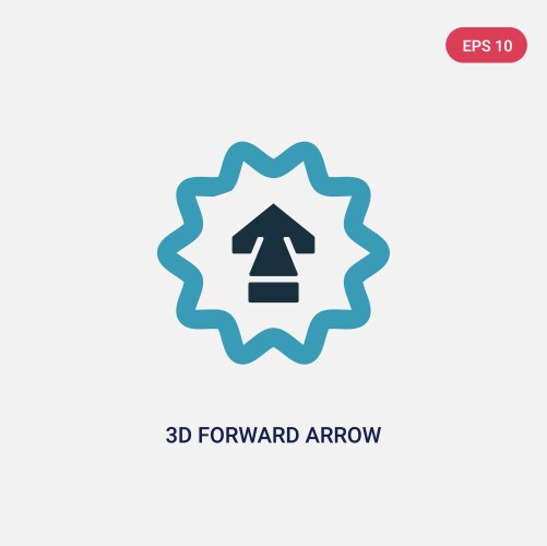 Two color 3d forward arrow icon from user vector image