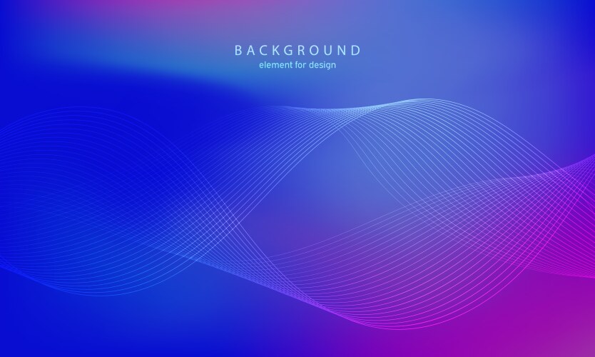 Abstract gradient background wave element vector image