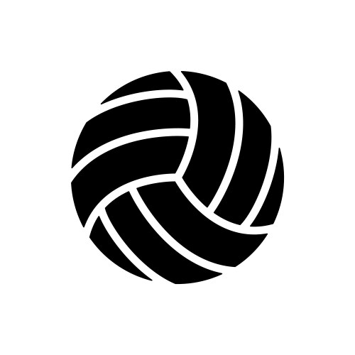 Black volleyball balls icon game equipment Vector Image