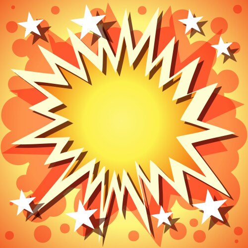 Frame boom comic book explosion Royalty Free Vector Image