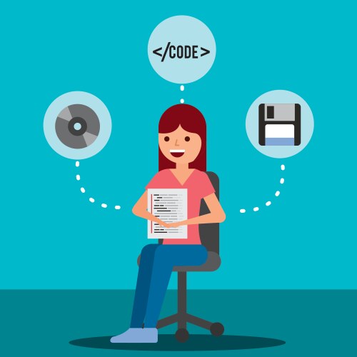 Program coding website vector image