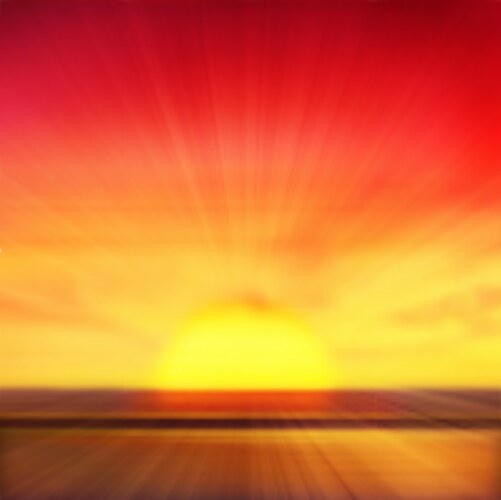Tropical landscape with ocean and sunset Vector Image