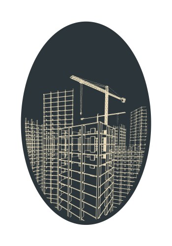 Construction industry blueprint Royalty Free Vector Image