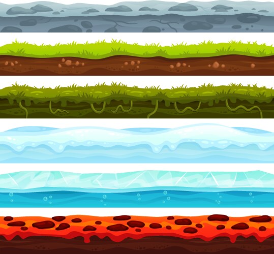 Land Layers & Terrain Textures Vector Image