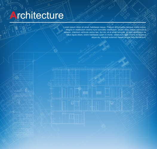 Blueprint architectural plan Royalty Free Vector Image