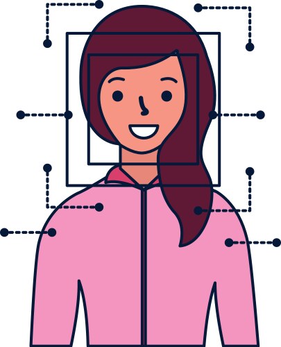 Face Scan Technology Process Royalty Free Vector Image