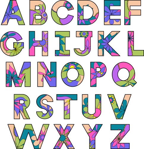 Colorful alphabet Vector Image