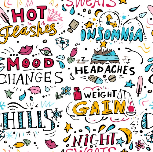 Menopause facts infographic Royalty Free Vector Image