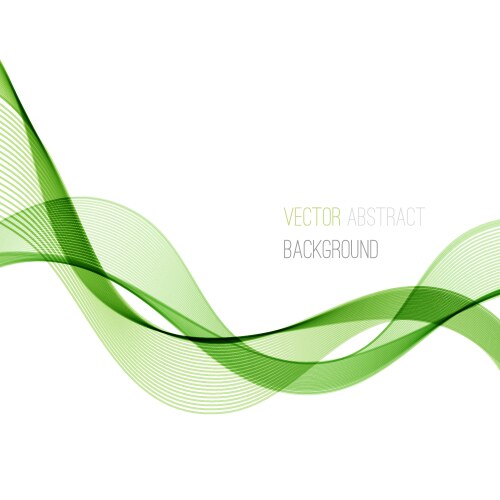 Abstract transparent green wave background Vector Image