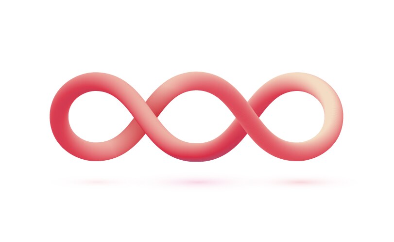 3d gradient liquid shape like infinity symbol vector image