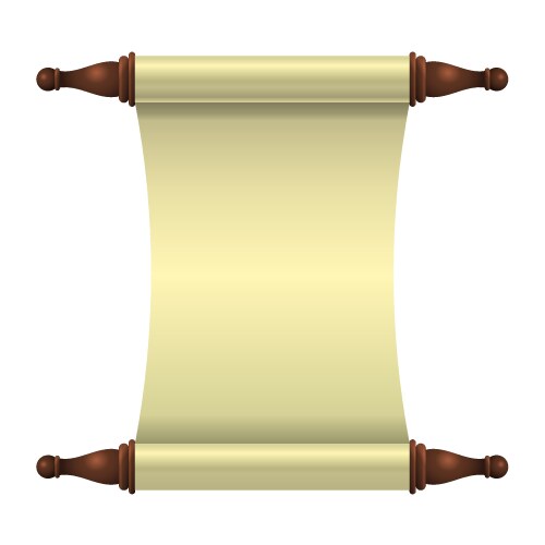 An empty scroll is unfolded unrolled vektorbild