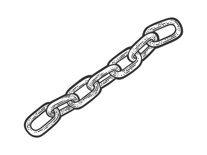 Chain links sketch vector image