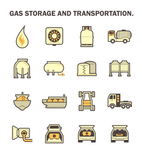 Gas transportation icon vector image