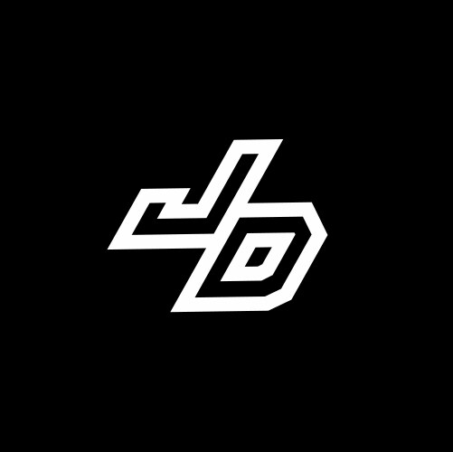 Jd logo monogram with pillar shape designs Vector Image