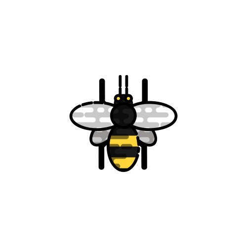 Insect fly icon flat isolated on white background Vector Image