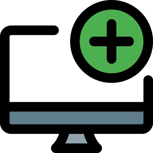 Creating or add new items on desktop vector image